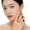 Hyacinth red oil-dripping pearl ring for women, a niche design with a high-end feel, is a fashionable and skin-whitening ring for the New Year 2026 Application Scenario